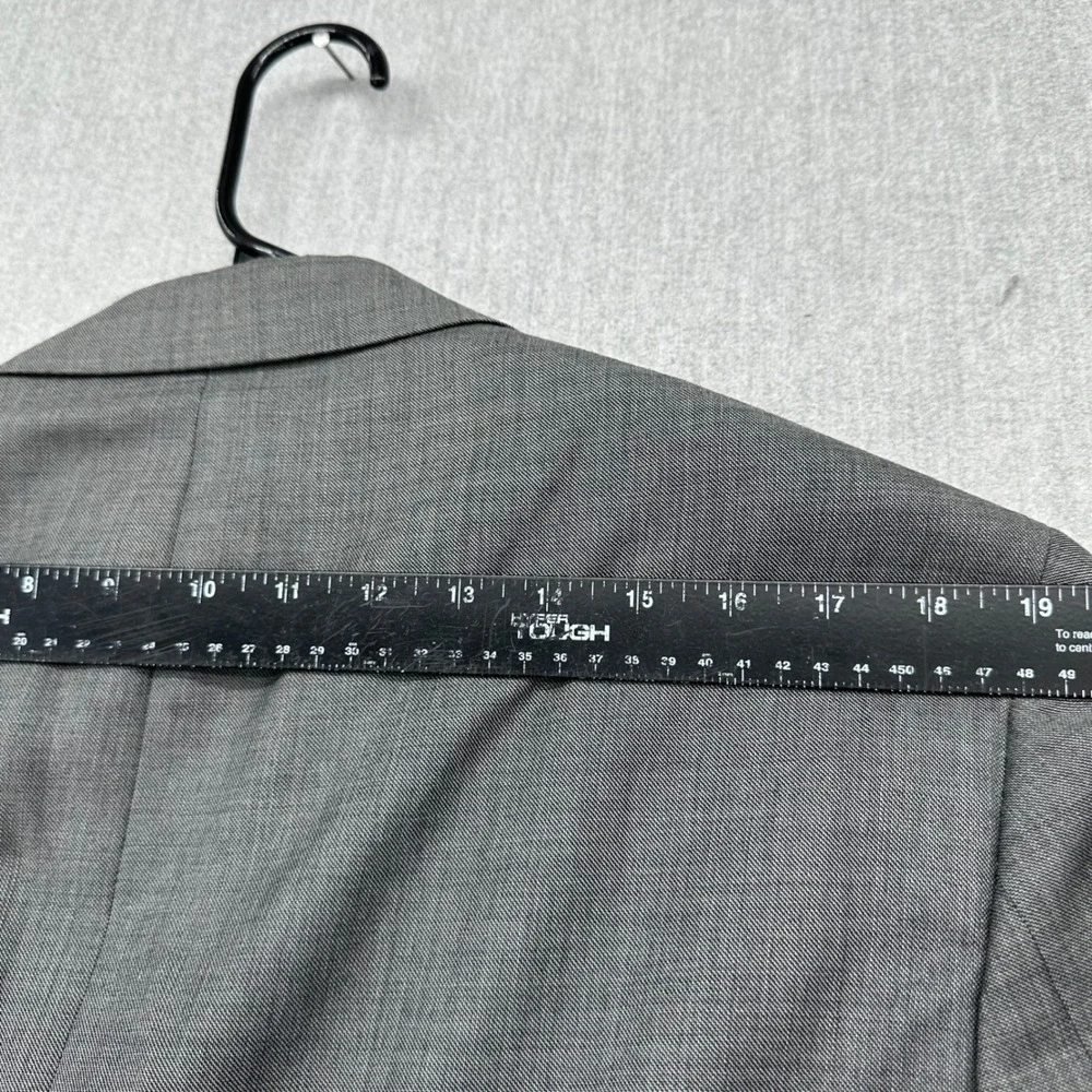 Hart Schaffner Marx Blazer Mens 42L Gray Two Button Suit Jacket Wool Blend